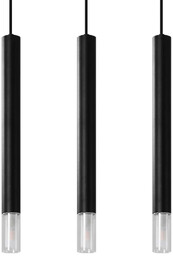 Lampa wisząca WEZYR 3 czarna SL.0962 - Sollux