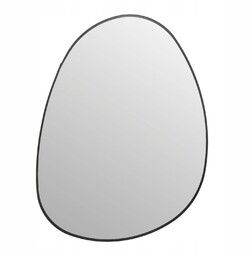 Lustro Nieregularne metalowa rama Czarna 55x75