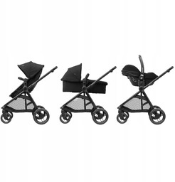 Wózek 2w1 Spacerowy Gondola ZELIA3 Black, Maxi-Cosi