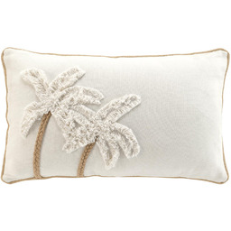 Douceur D''intérieur Bawełniana poduszka dekoracyjna z tuftowaną palmą,