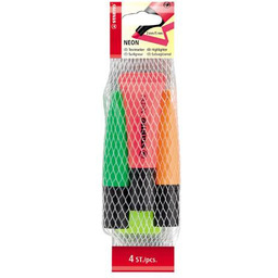 Zakreślacz STABILO NEON, 4 kolory - X08169