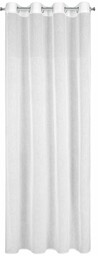 Eurofirany Firana 140x250 Marisa biała zdobiona pasem tkaniny