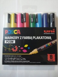 Marker z farbą plakatową okrągły 1,8-2,5mm UNI POSCA