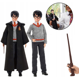 Harry Potter Lalka Zestaw Hogwart Gryffindor Strój Różdżka