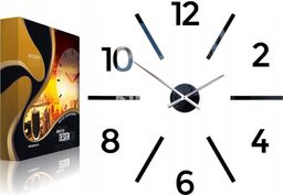 Zegar ścienny akrylowy aksel okrągły cichy z czarnymi