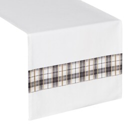 Eurofirany Obrus bieżnik świąteczny 40x140 Angel biały szary