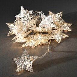 Konstsmide Christmas Łańcuch świetlny LED ze srebrn. gwiazdami,