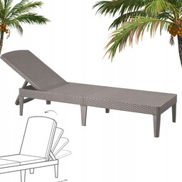 Leżak Ogrodowy Plażowy Basenowy Regulowany Składany Jaipur Leżanka