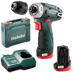Wiertarko-wkrętarka Akumulatorowa 12V Powermaxx Bs 2*2.0AH 600984500 Metabo