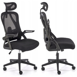 Fotel Młodzieżowy Ergonomiczne Krzesło Obrotowe Negro Czarny Halmar