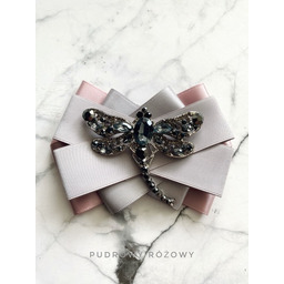 Pakamera Brosza z ogromną Ważką z kryształkami NEW