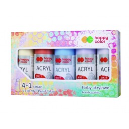 Zestaw farb akrylowych 5 x 60 ml mat/pastel