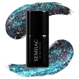 SEMILAC Lakier hybrydowy Grey Holo 828 7 ml