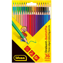 Idena 20161 - Trójkątne kredki do malowania, rysowania,