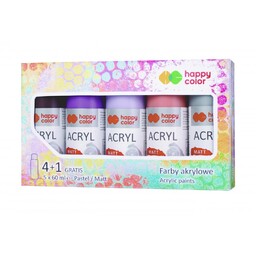 Zestaw farb akrylowych 5 x 60 ml mat/pastel