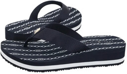 Japonki Tommy Hilfiger Im TH Chainprint Midwedge Sandal