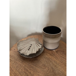 Pakamera Zestaw Łazienkowy z Mydelniczką Muszlą i Odpływem