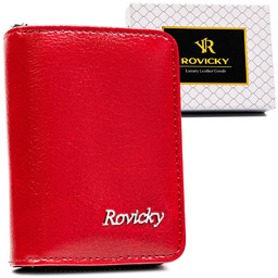 Klasyczny, mały portfel damski na zamek - Rovicky