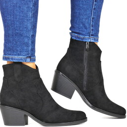 DAMSKIE KOWBOJKI BOTKI VINCEZA 16504 CZARNE