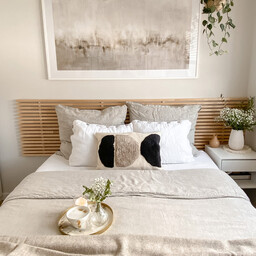 Komplet pościeli lnianej Linen 220x200cm natural, 220 x