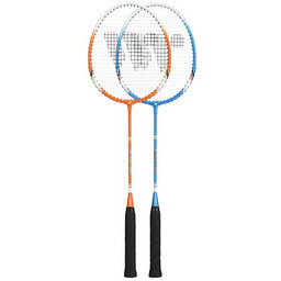 WISH ALUMTEC 330K ZESTAW RAKIET DO BADMINTONA NIEBIESKI+ORANGE