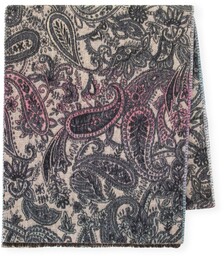 Damski szal w motyw orientu szaro - różowy