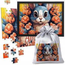 Puzzle Słodkie Króliki Zając 120 El W Ramce