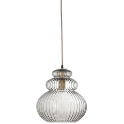 Bloomingville - Żyrandol Sybia, szkło, szara, Ø 31,5