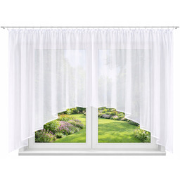 Firana gotowa klasyczna salon sypialnia Łuk Woal gładka