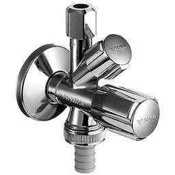Schell Zawór Kątowy Kombinowany 1/2"x3/4"x3/8 Zmywarka Pralka Kran