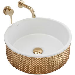 Rea Umywalka nablatowa Rea Helen Gold White