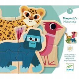 Magnetyczne Puzzle Drewniane zwierzątka Djeco