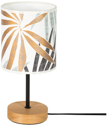Lampa Stołowa Hoja 1xE27 Max.25W Dąb Olejowany/Czarny Kabel