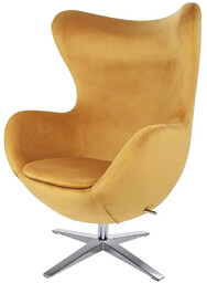 Fotel EGG SZEROKI VELVET musztardowy KH0101009563 - King