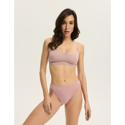 Majtki z wysokim stanem Blissy Esotiq brudny róż