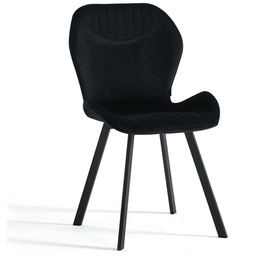 Krzesło tapicerowane DC-6350 Welur Czarny #66 Outlet