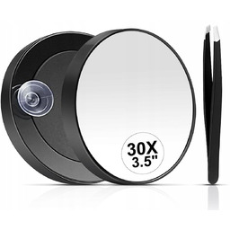Zestaw Lusterko Powiększające 30x Z Przyssawką + Pęseta