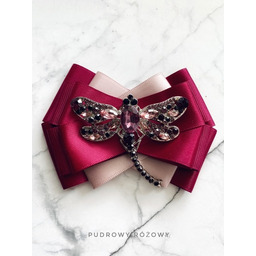 Pakamera Brosza z ogromną Ważką z kryształkami NEW