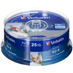 Płyty BD-R VERBATIM HTL Printable, 25 GB, 6x,