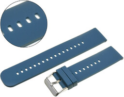 Pasek uniwersalny 20 mm silikonowy ciemnoniebieski srebrna zapinka