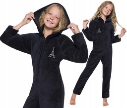 Piżama Ciepły Kombinezon Kaptur Onesie 158