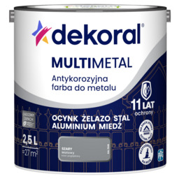 Farba antykorozyjna do metalu MULTIMETAL Szary 2,5 l