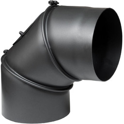 Kolano 90st Fi 180 nastawne spalinowe czarne 2mm