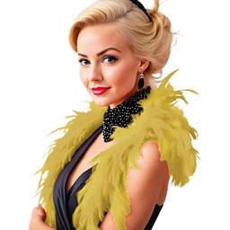 FIESTAS GUIRCA GUI16345 - Boa z żółtymi piórami,