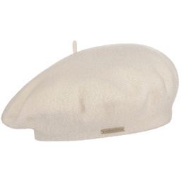 Beret Baskijski Damski by Seeberger, kremowobiały, One Size