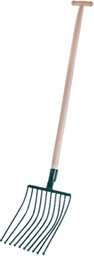 Widły metalowe Varzi 10-zębne 138 cm, zielone