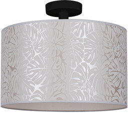 Lampa Sufitowa Mateo 1xE27 Max.60W Czarny Metal/Beżowa Tapeta