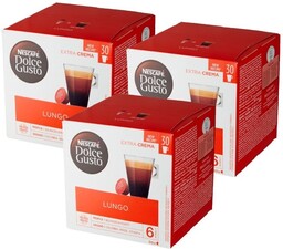ZESTAW Kapsułki Nescafé Dolce Gusto Lungo 3x30 sztuk