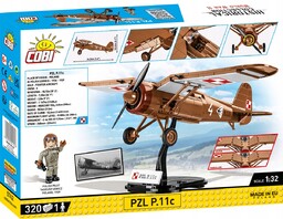Polskie Klocki Wojskowe Cobi 5742 Samolot Myśliwiec Pzl