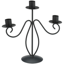 Świecznik kandelabr czarny 3-ramienny